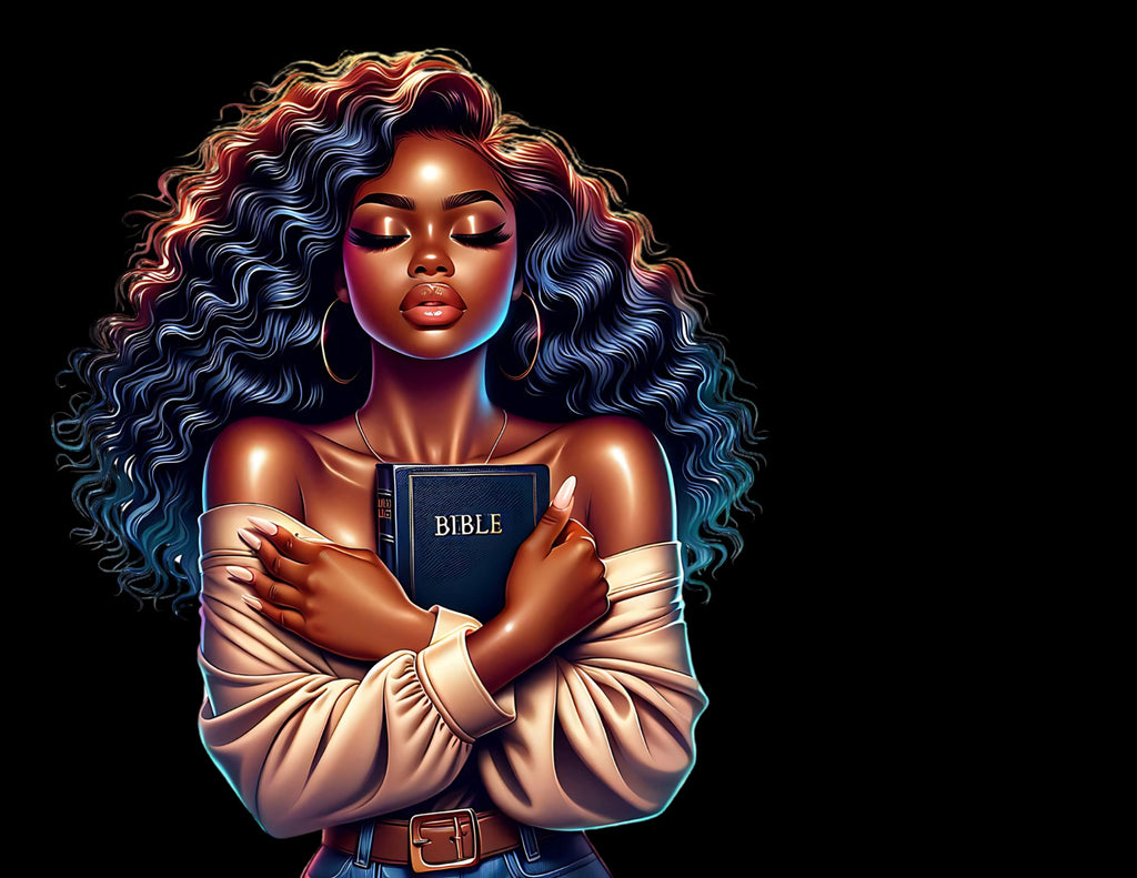 Faith Over Fear Sticker | Black Woman Faith Art | Christian Inspirational Vinyl Sticker | Bible Verse Sticker | Slap a Sticker, Sis