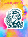 Retro Feminist Sticker: Make Your Own Sugar Money Jar