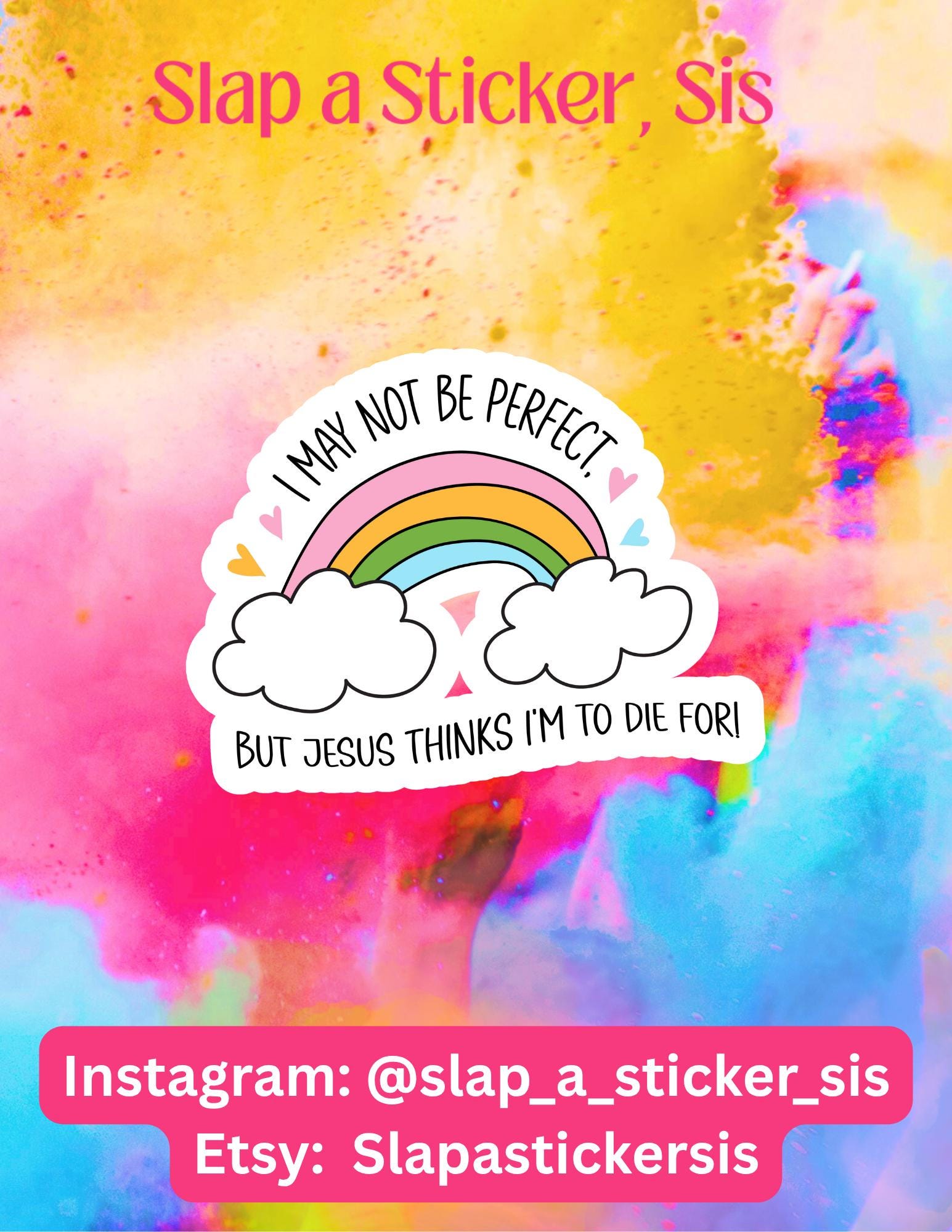 Christian Rainbow Sticker | Inspirational Vinyl Decal
