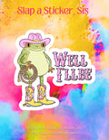 Cowboy Frog Sticker | Yeehaw Western Boot Vinyl Decal