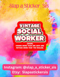 Vintage Social Worker Sticker • Funny Definition, Mental Health Gift
