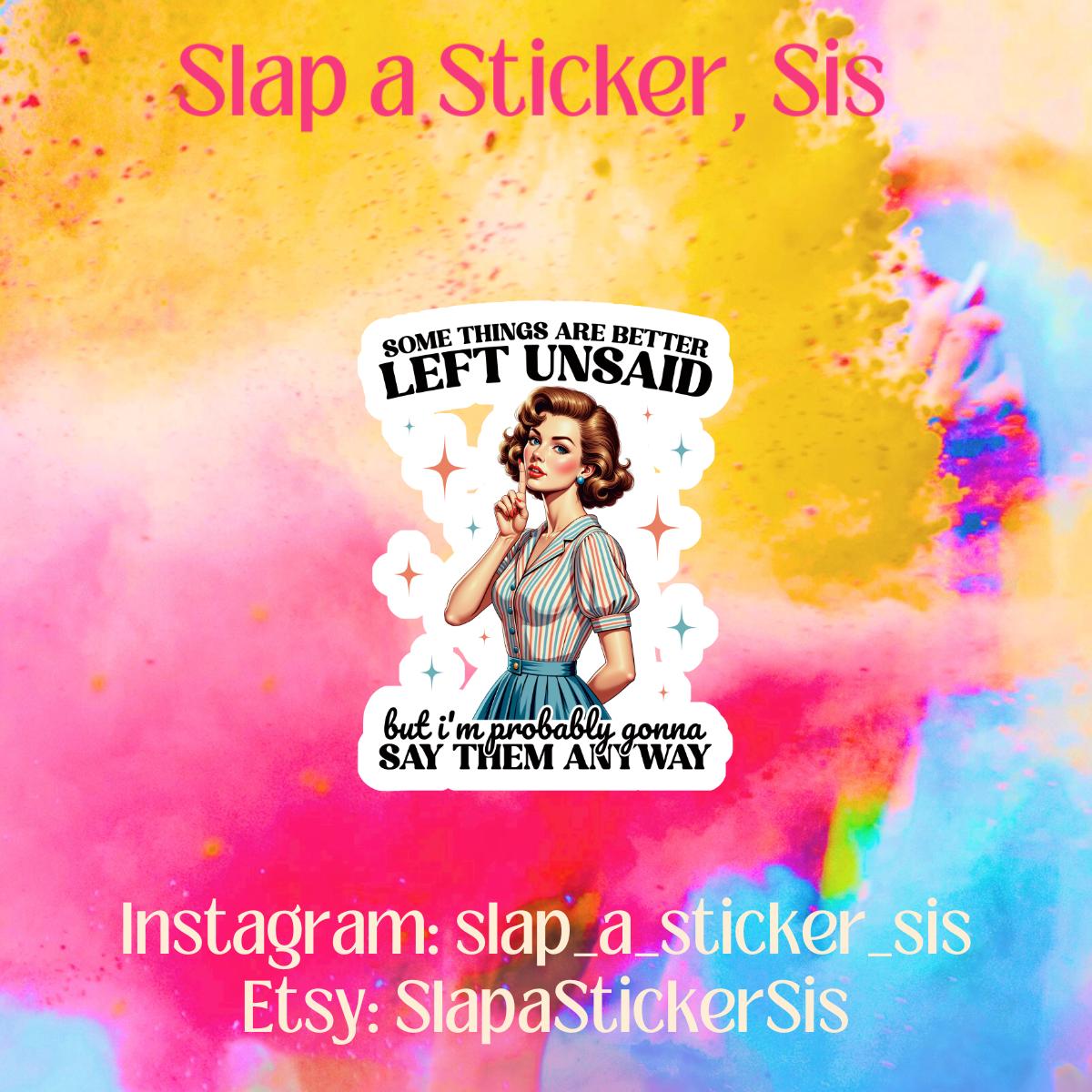 Retro Pin-Up Sticker | Funny Sass Vinyl Decal