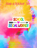School Social Worker Sticker: Rainbow Arrow Appreciation Gift