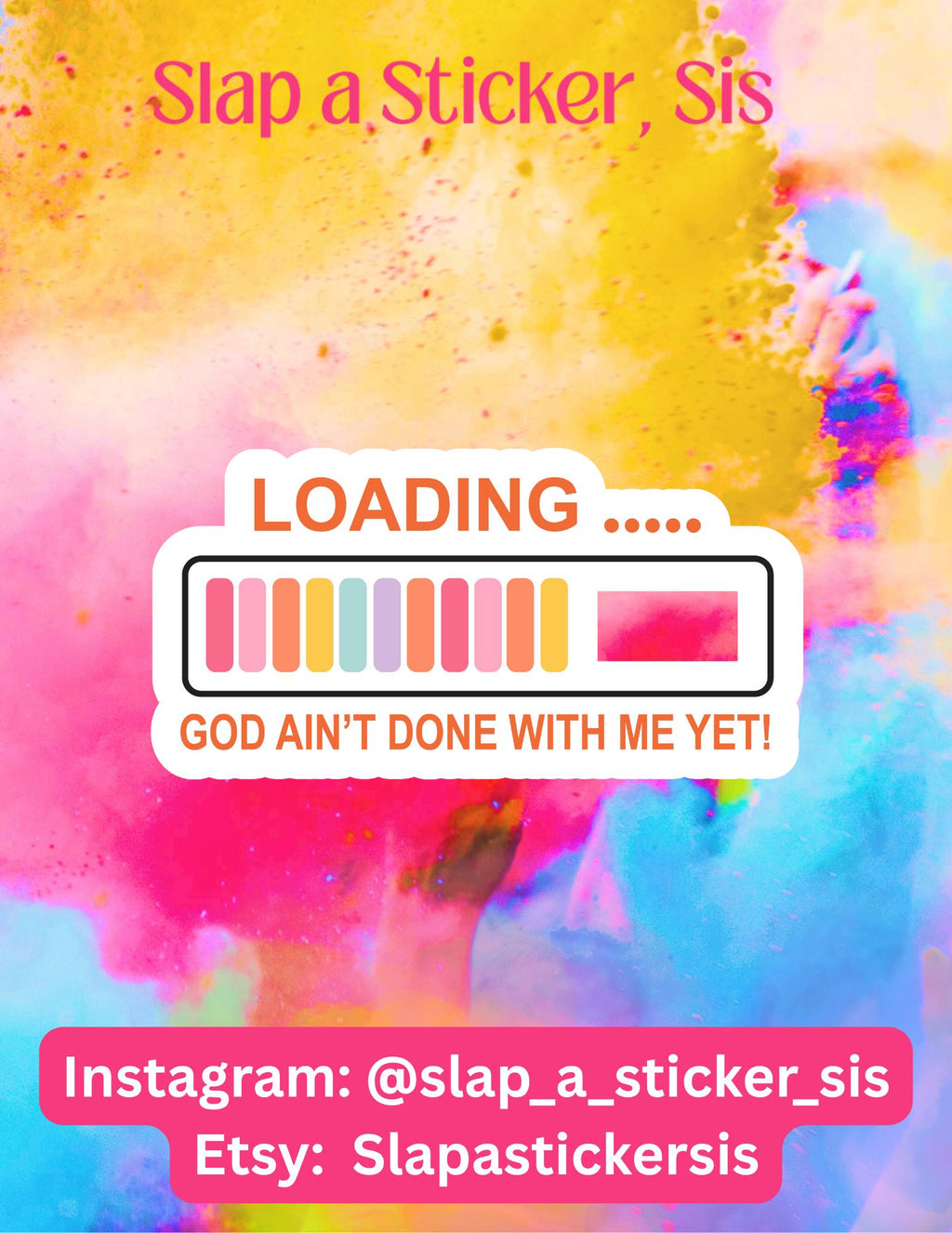 Inspirational 'God Ain't Done Yet' Sticker | Waterproof Vinyl Decal